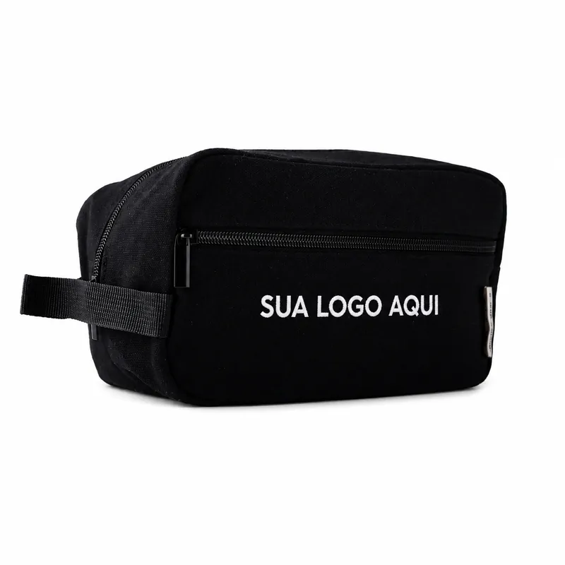 Necessaire em algodão personalizada — detalhe