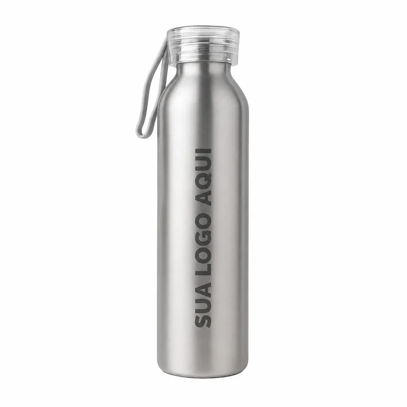 Garrafa em alumínio reciclado 600ml personalizada