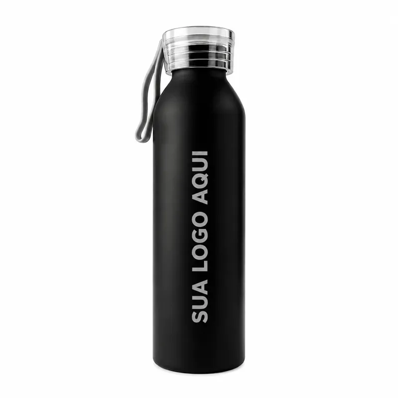 Garrafa em alumínio reciclado 600ml — detalhe